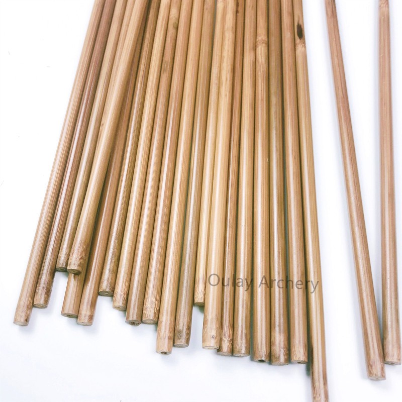 50pcs Archery Shaft 33in 30-35lbs Bamboo Handmade Arrows Shoot Beginner Practice