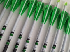 4 Fletch! Easton Axis 340 5mm Hunting Carbon Crested Arrows! Bohning Heat Vanes