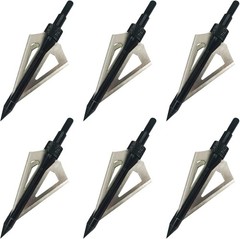 16Pcs 100Grain 3Blade Hunting Archery Broadhead Compound Bow Fixed Arrowhead Tip