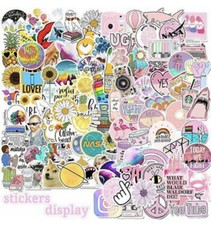 100 PCS Mix VSCO Cute Stickers for Hydro Flask, Cute Waterproof Trendy Stickers