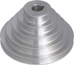 22mm Bore 54mm-150mm Outter Dia Aluminum 5 Slot A Type Pulley 5 Step Pulley Belt