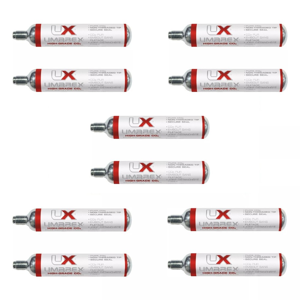 LOT x10 Umarex 88g CO2 Cartridges Prefilled Air Gun/Rifle Replacement Cylinders