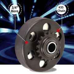Go Kart Centrifugal Clutch 18 Tooth 3/4″ Bore #35 Chain 20mm Hole Compatible wit