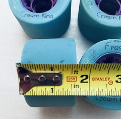 Longboard Wheels 66mm 80a by Fresh Cream King – Blue & Purple – Set of 4