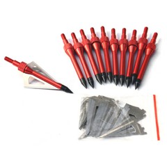 12Pcs 20» Archery Carbon Crossbow Bolt Arrows+12Pcs 100Grain Broadheads Hunting