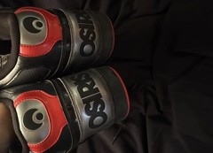 Osiris NYC 83 High Top Skateboarding Shoes Black Gray Red US 11.5