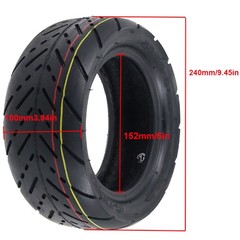 10 Inch 90/55-6 Tubeless Tire Thicken Inflatable Tyre for Electric Scooter