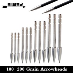 12pcs Target Points 100-200gr Broadheads Archery ID4.2mm Arrowheads Tips Hunting