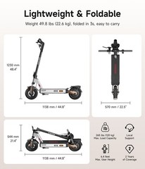 NAVEE G5 Max Electric Scooter for Adults, 1000W, 20MPH, 43 Miles, Commuter