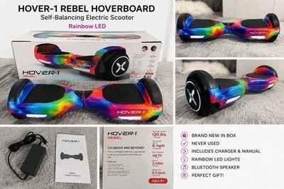 Hover-1 Rebel Hoverboard Rainbow LED Bluetooth Speaker UL2272 Certified