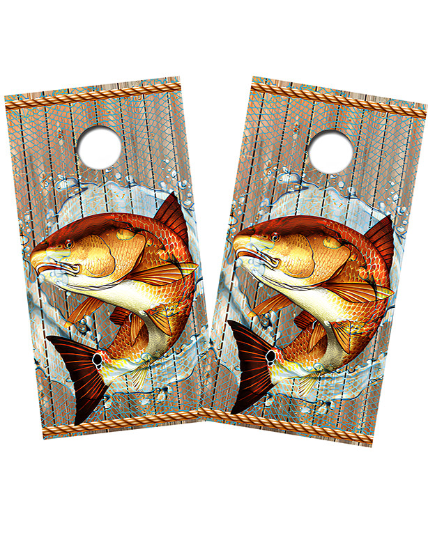 Redfish Premium HD Vinyl Cornhole Wrap