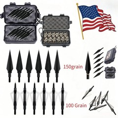 100/150 Grain 12/24/36X Broadheads 2 Blade Archery Compound Bow Hunting Shooting