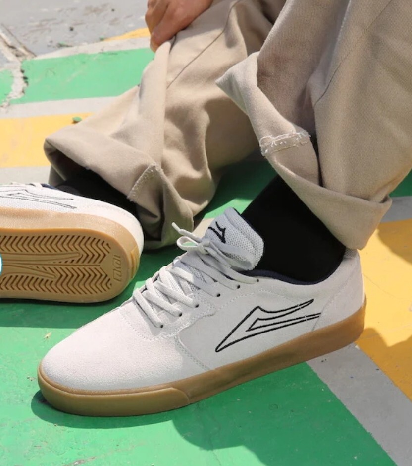 NEW Skate Lakai Shoes Cardiff – White/Gum Suede. US Men’s size 08. Originals.