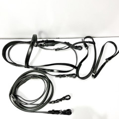 Horse English Tack Soft Biothane Bridle with Free Reins & Loose Ring Bit