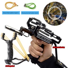 Hunting Fishing Slingshot Heavy Duty High Velocity Catapult Laser Shoot Set