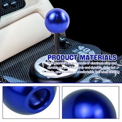 Round Ball Shift Knob, Aluminum Alloy Car Gear Shift Knob, Stick Shifter Blue