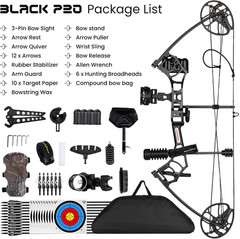 Adjustable Archery Eagle Compound Bow Set 20-70Lbs for Teens & Adults