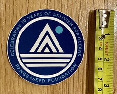 Pangeaseed Foundation 3” Sticker Celebrating 10 Years Of Activism For Oceans