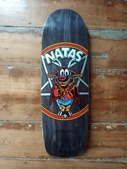 NATAS Kaupus Thumbs Up BLACK Signed Skateboard DECK Mark McKee Ltd. 200 panther