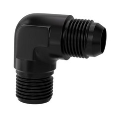 8AN to 1/2″ NPT 90 Degree Black Aluminum Male Fitting YZSTL-8AN-1/2NPT-90
