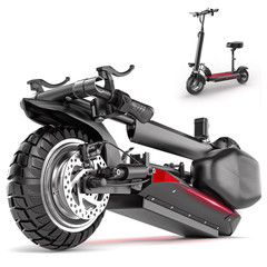 10» Electric Scooter With Seat 1000W Folding Commuter E Scooter 45Miles 25MPH