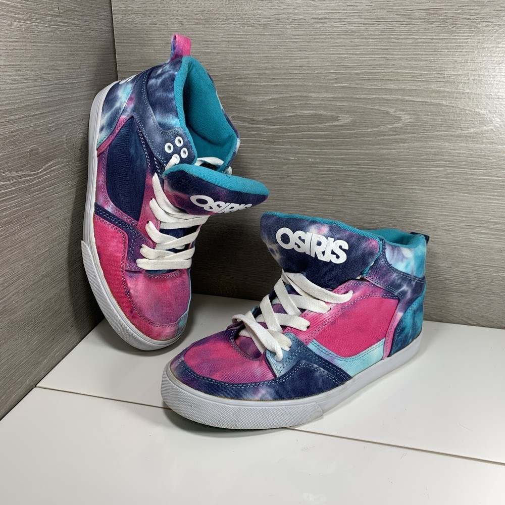 Osiris Tie Dye High Top Sneakers Shoes Men’s US Size 6 Hipster High RARE HTF