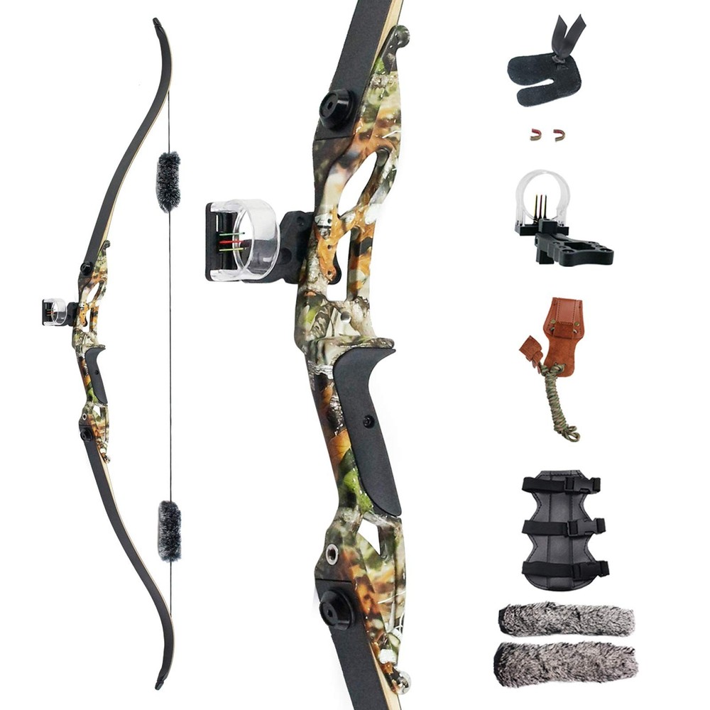 Topbows 56″ Recurve Bow with 30″ Max Draw 30 35 40 45 50lb Draw Weight Right …