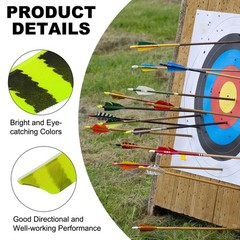 Arrow Vanes Arrow Fletching 4″ Shield Shape Turkey Feathers for Hunting DIY S…