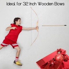 20 Pcs Wooden Arrows Soft Rubber Tips, 17 Inch Handmade Wooden Toy Arrow for