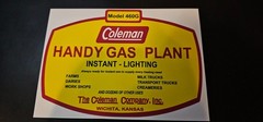 Coleman Handy Gas Plant 460G (Collectible Sticker)