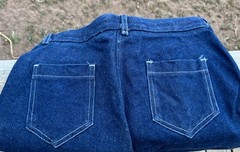 Devon Aire Blue Demin Riding Breeches Knee Patches Size 26L New w/o Tags
