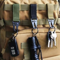 Tactical Keychain Clips Heavy Duty Military Grade Key Holder Straps with Buckle