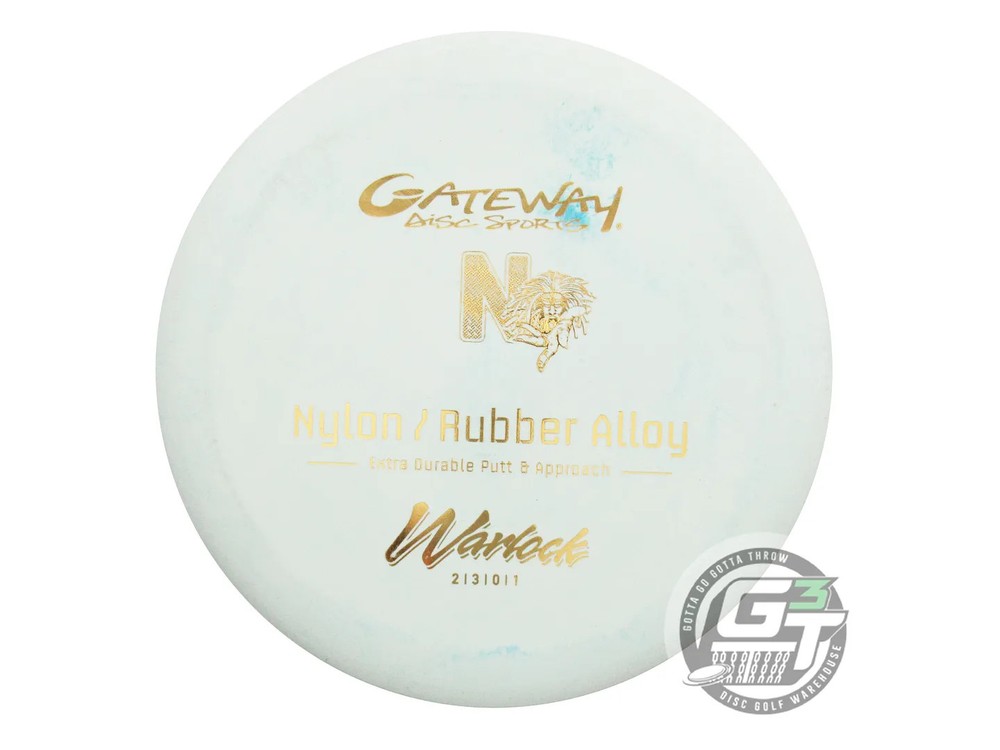 NEW Gateway Nylon Rubber Alloy Warlock 160g Mint Gold Foil Putter Golf Disc