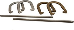 Gold & Silver Powder-Coated Horseshoe Game Set – Perfect for Backyard Gatherings