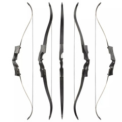 60LBS 60inch Wood Riser Recurve Bow Left-handed Right-handed Hunt Archery Shot