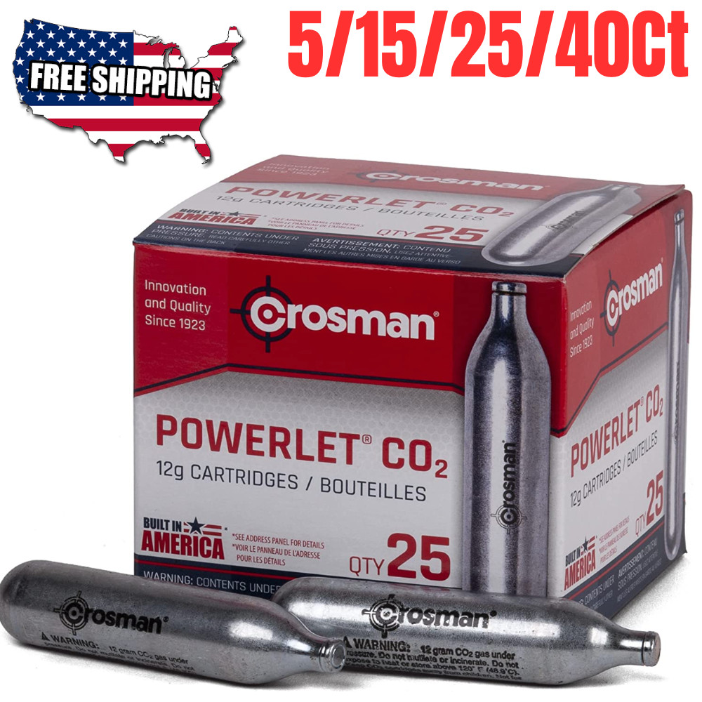 ✅ New 25 Pack CROSMAN 2311 Powerlet 12g CO2 Cartridges BULK DISCOUNT AVAILABLE ✅