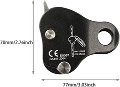 Self-Locking Climbing Rope Grab, High-Strength Ascender Fall Protection Device (