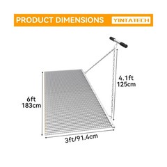 YINTATECH 3’x 6′ Heavy Duty Field Drag Mat for Baseball & Softball, Landscape…
