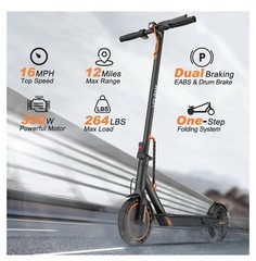 VOLPAM Electric Scooter, 350W/500W Motor, Max 21-28 Miles Range, 19/21 Mph To…