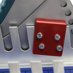 Adjustable Track Starting Blocks Aluminum Alloy Rail Rubber Pedals Silver/Blue