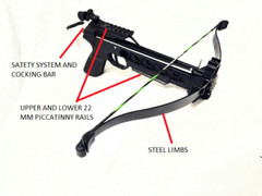 80 lbs FISHING CROSSBOW WITH 6″ heavy steel FISHING BOLT AND FISHING REEL