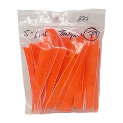79 Count Archery Arrow Feathers 5″ Left Wing Shield: Tangerine Orange