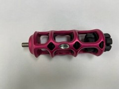 AXION ARCHERY PINK 4 INCH BOW STABILIZER WITH 3 BLACK HYBRID DAMPERS