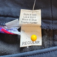 Tailored Sportsman Trophy Hunter Riding Pants 28 R 1968 Side Zip Black & Blue