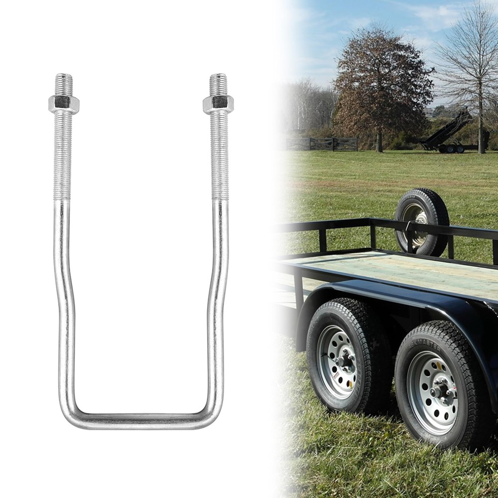U-Bolt Spare Tire Carrier Holder Bracket for Trailer Side Mount Zinc Plated