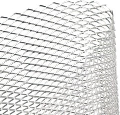 Car Grill Mesh Sheet Aluminum 40x13in Silver Anti-Corrosion Self-Adhesive