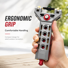 Professional Aluminum Slingshot for Adults 100 Steel Balls 2 Bands Kit