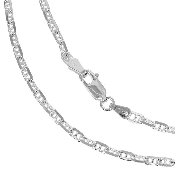 Sterling Silver 925 Anchor Chain Necklace 2.7mm 60cm