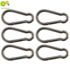 304 Stainless Steel Spring Snap Hook Carabiner Clip Set Of 6 264Lbs