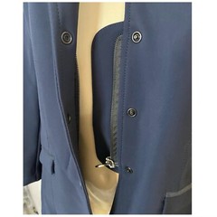 FINAL SALE Cavalleria Toscana Womens Navy Jacket Buttons Zip Equestrian Riders